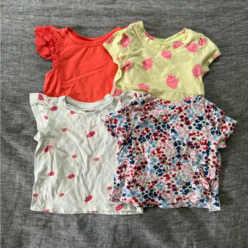 Toddler girl short sleeve T-shirt bundle, 18m